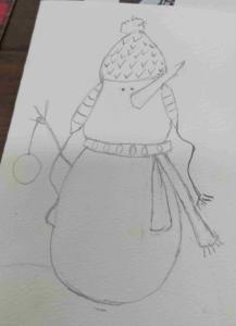 snowman sketch